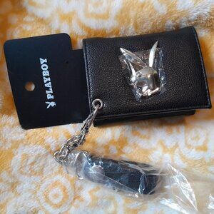 NWT Playboy Bunny Men's Wallet with Chain